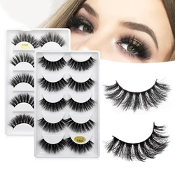 Real 5D Mink 5 pairs Multi-Layered Fake Eyelash Manufacturer G500 G600 G700 G800 false mink lashes