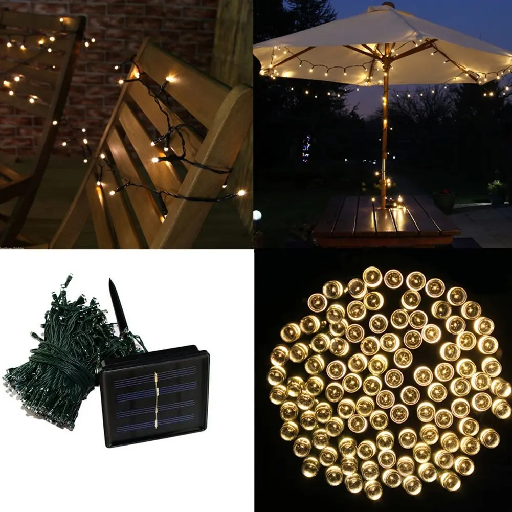 Holiday Christmas diwali outdoor string light tree outdoor party fairy solar light led outdoors garden lights decoration