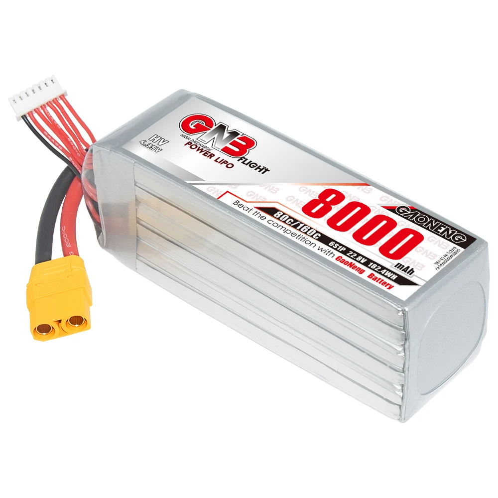 GNB GAONENG HV 8000 мАч 6S 22 8 В 80C 160C XT90 Разъем RC LiPo аккумулятор хобби автомобиль Дрон FPV Вертолет Muticopter модель полета