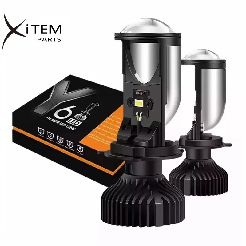 XITEM LED projector lens 16000LM 90W H4 auto lighting cooling fan 6000k pure white