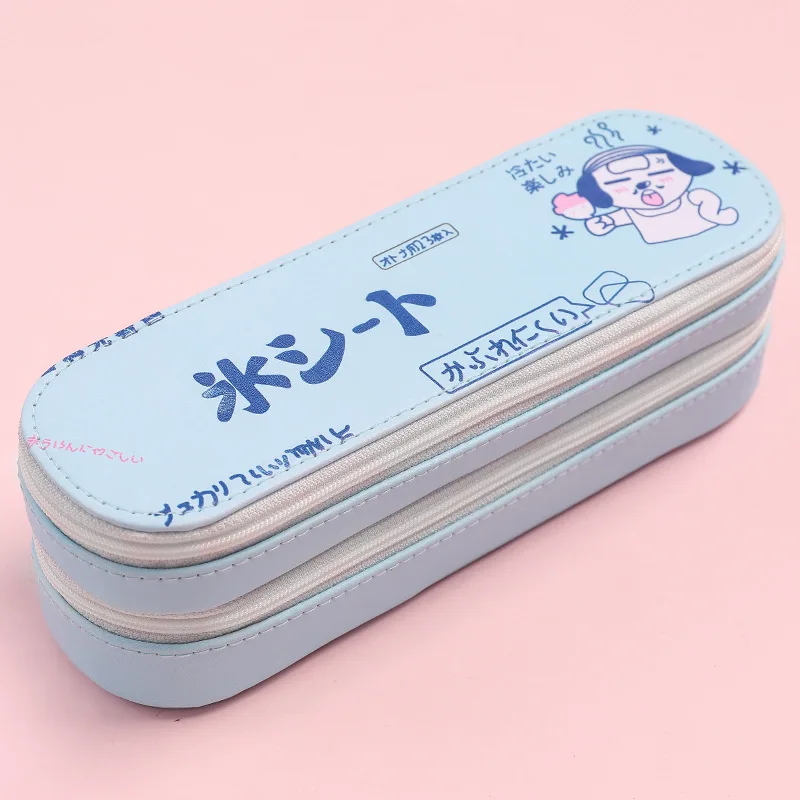 2023 Promotional Large Capacity Cute Pencil Bag Cute Durable Makeup Bag Zipper Pencil Case With Compartment