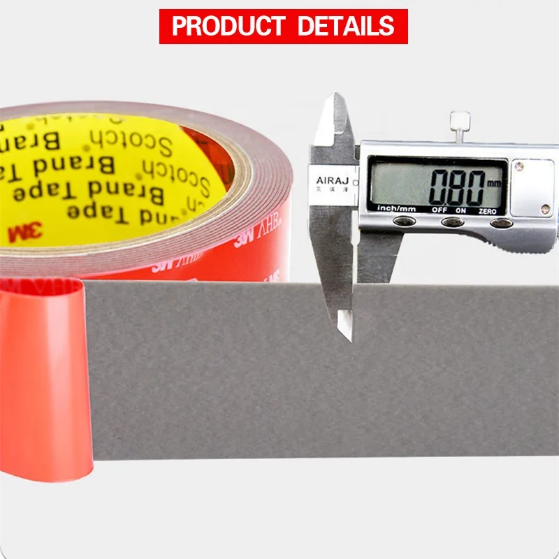  Car Special Double sided Tape 3M 5608 VHB Gray Strong Acrylic Foam 0.8mm Thickness Face Adhesive Wall