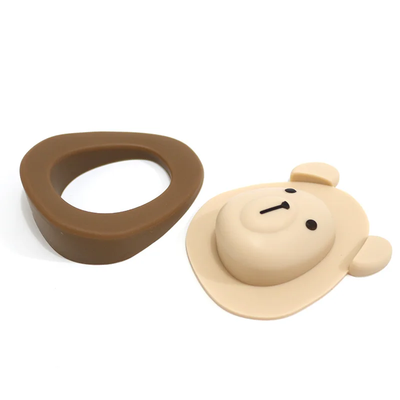 Creative Bear Shaped Door Stopper Silicone Self Adhesive Wall Protection Bumpers Wall Protector Low Price Silicone Door Stopper