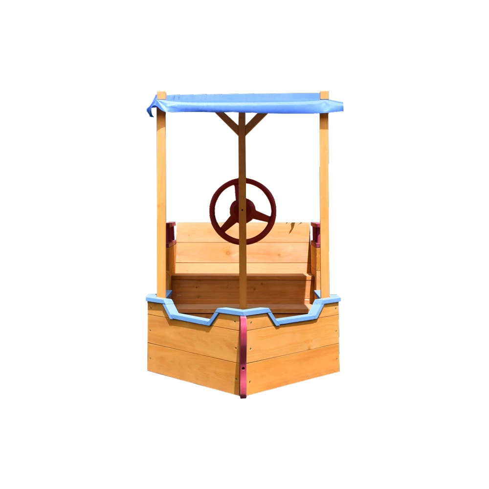 Pirate Ship Sand Pit  Outdoor Backyard Kids Wooden Sandbox Toy  sandbox Wooden Sand box