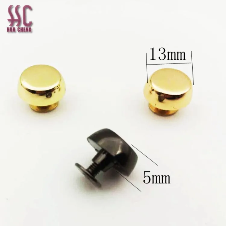 screw rivets handbag screw wheels rivets Round Head Solid Brass Rivet Chicago Screw For Bag Fittings