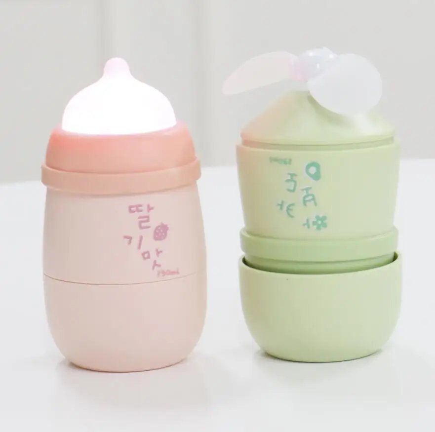 Personality Feeding Bottles Usb Fan And Light Happy Birthday Gift Boy
