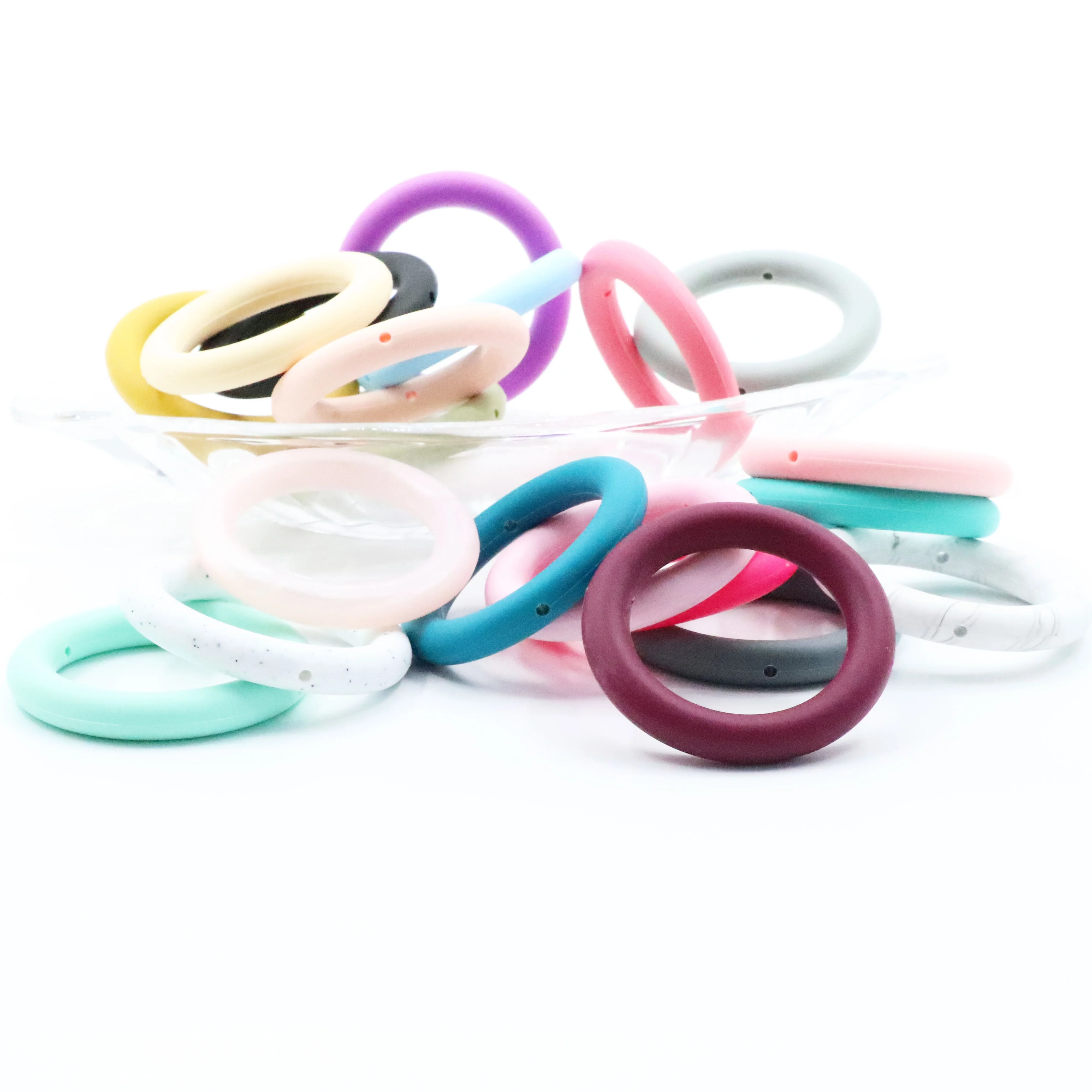 Оптовая продажа, Детские Силиконовые игрушки для прорезывания зубов, без БФА, детское кольцо для прорезывания зубов