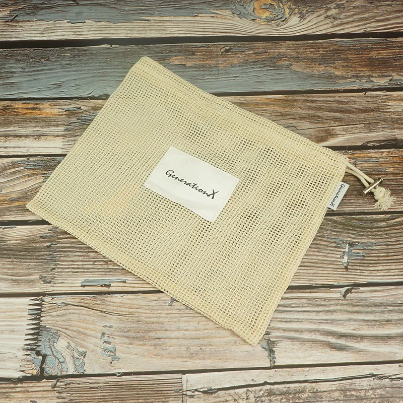  Горячая продажа Хлопок Сетка drawstring сетка сумка Овощной Фрукты Упаковка