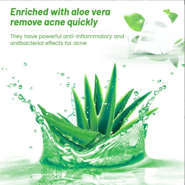 Hot Selling Private Label Moisturizing Hydrating Face Mask Sheet Aloe Vera Facial Mask