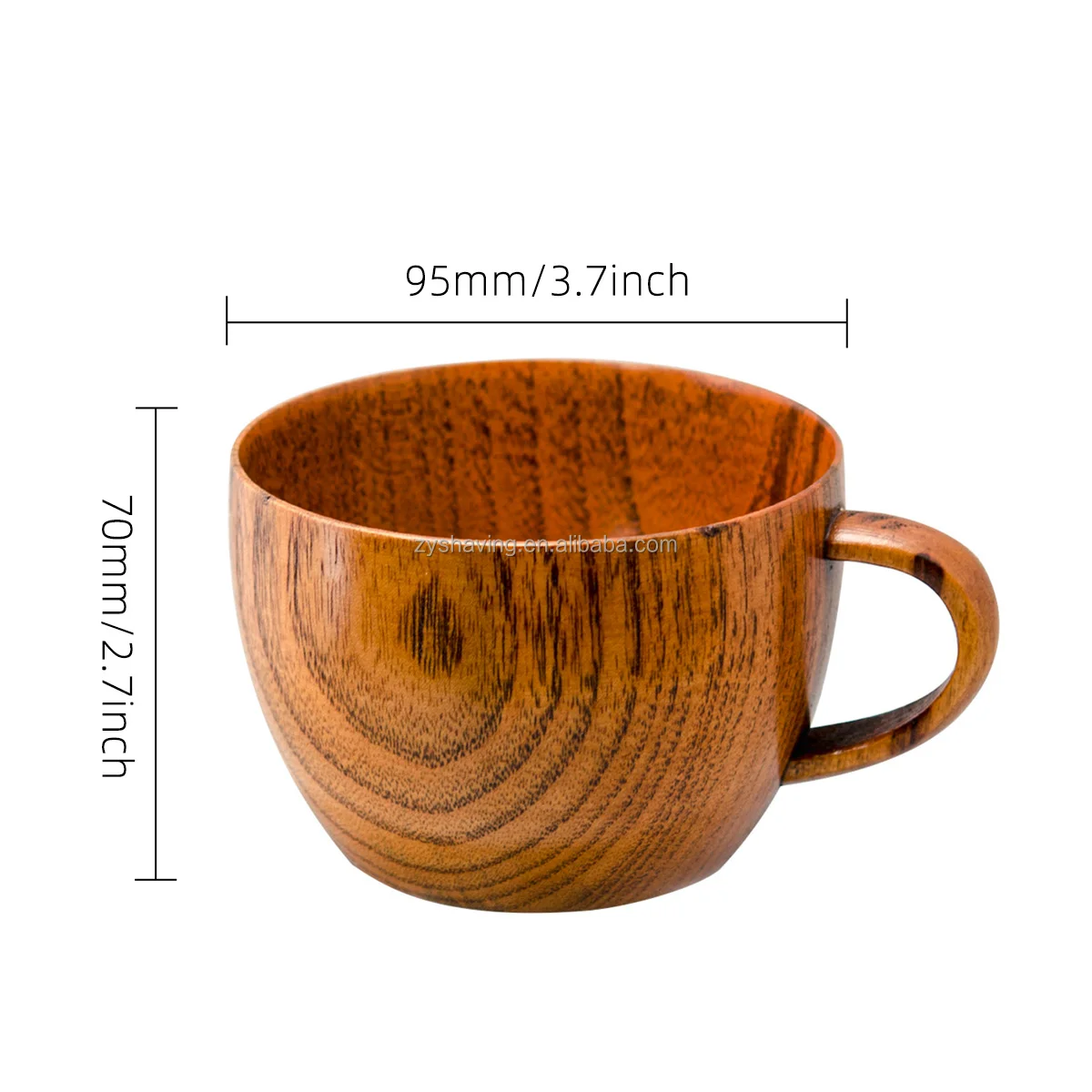 ZY Wooden Shaving Soap Bowl With Handle Shave Cream Cup Soap Bowl Shave Soap Cup