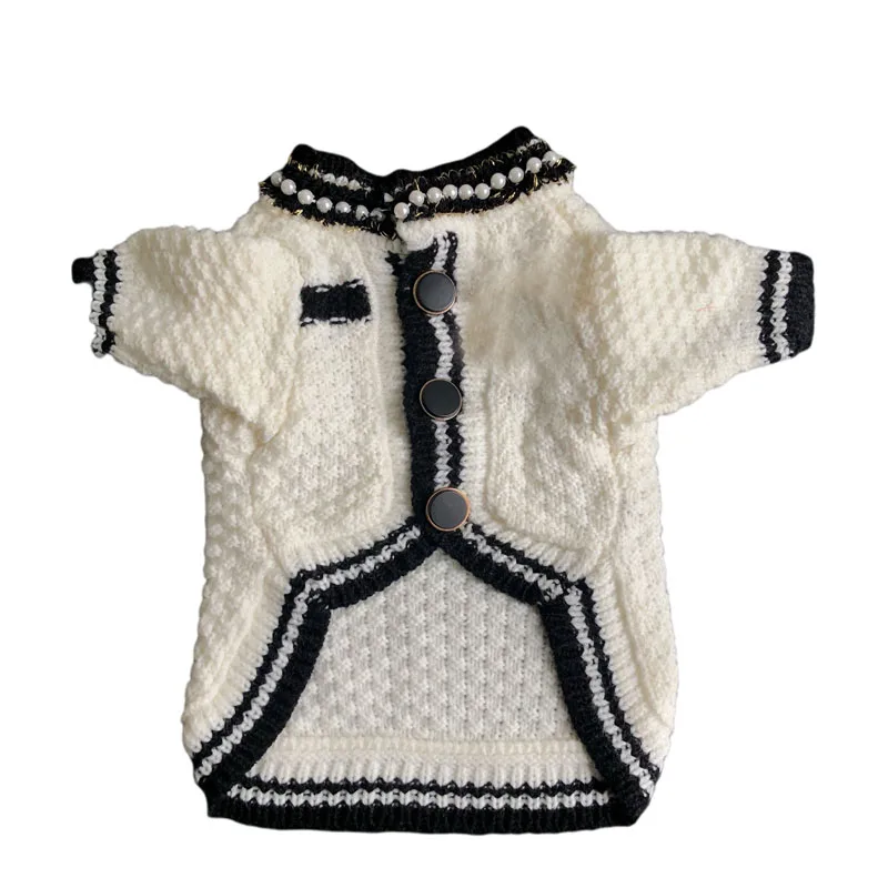 wholesale classic dog sweater modern pet shop dog dress luxury elegant high end knitted dog designer sweaters cardigan