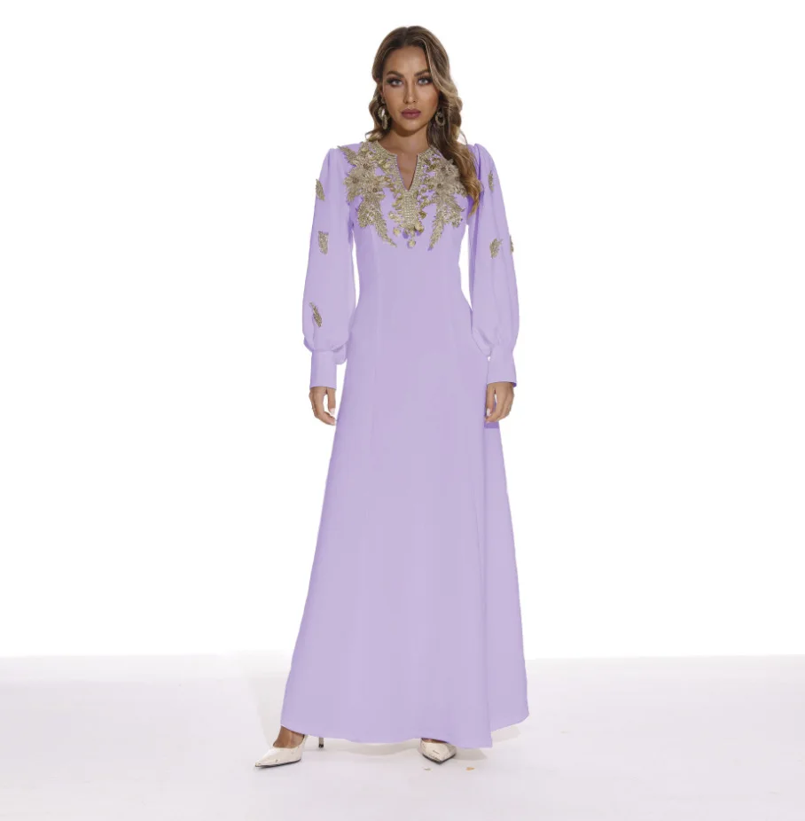 Hot Selling Two-Piece Middle East Islamic Clothing Turkey  Long Slender Dress OEM Service deira dubai abaya