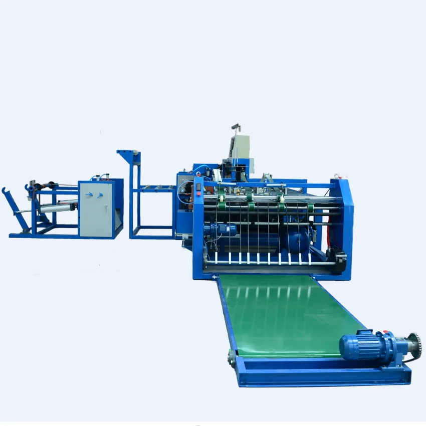 Automatic Plastic woven mesh/leno vegetable/fruit sacks cutting sewing stitching machine PP woven mesh bag making machine