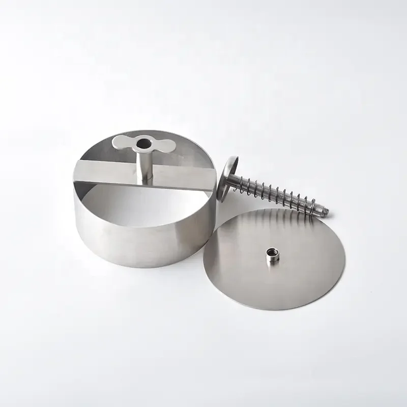 Large 14cm 304 Stainless Steel Burger Press Non-Stick Hamburger Press Patty Maker for BBQ