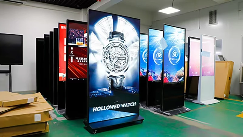 Factory Supplier 75inch 2/4K Totem Full Screen lcd Advertising Display  Video Digital screen TV Digital Signage Kiosk