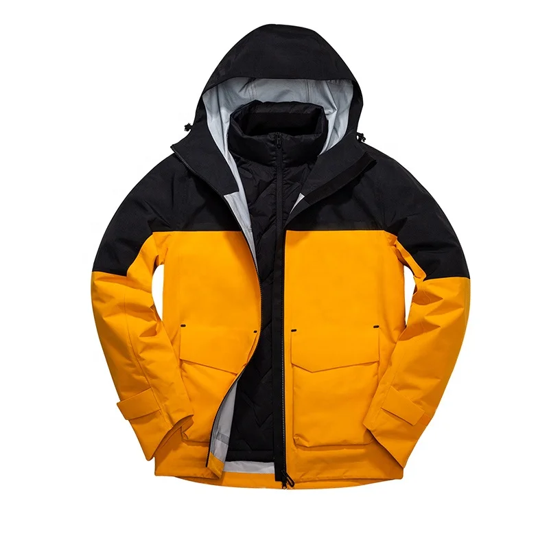 Высокая-конец новый дизайн с капюшоном 3 в 1 оболочки куртка мужская куртка для активного отдыха на каждый день короткий пуховик OEM изготовленный на заказ логотип с капюшоном утолщенная теплая камуфляжная куртка