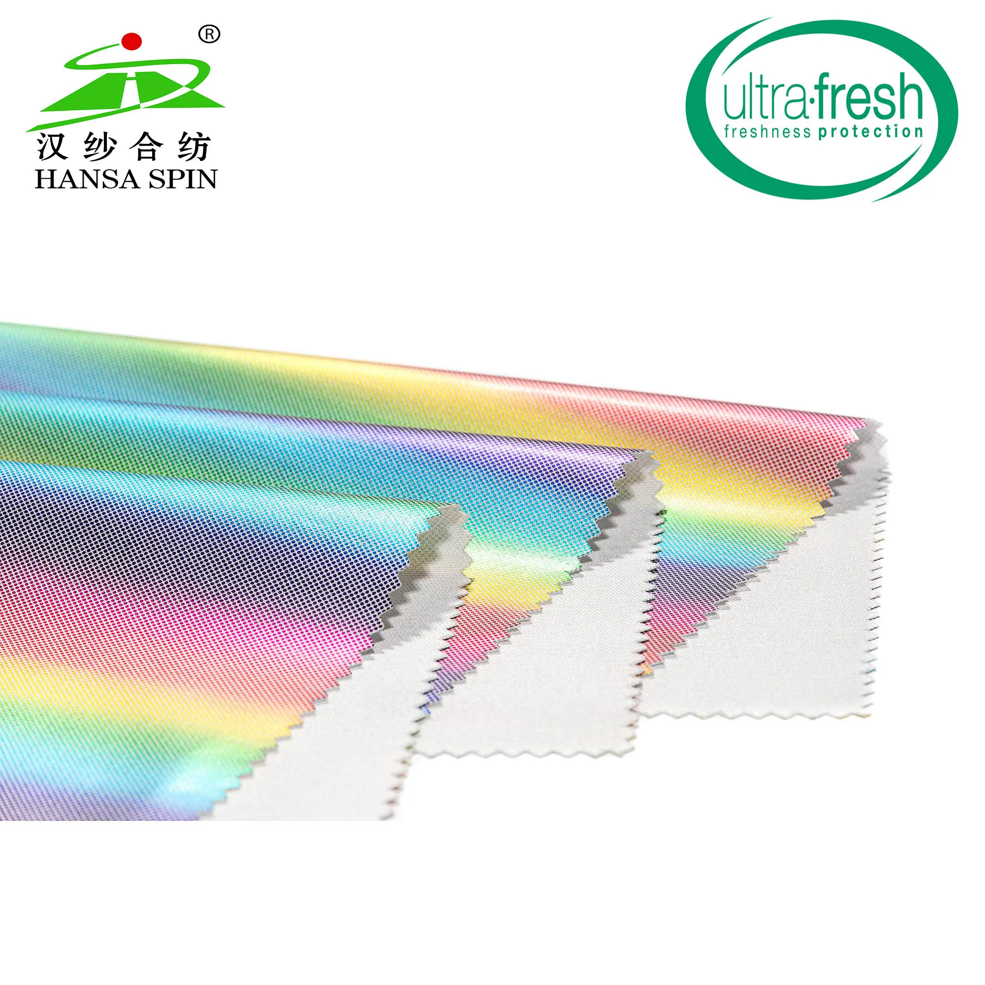 TPU Glitter Rainbow Printing Leather for Fashionable Apparel