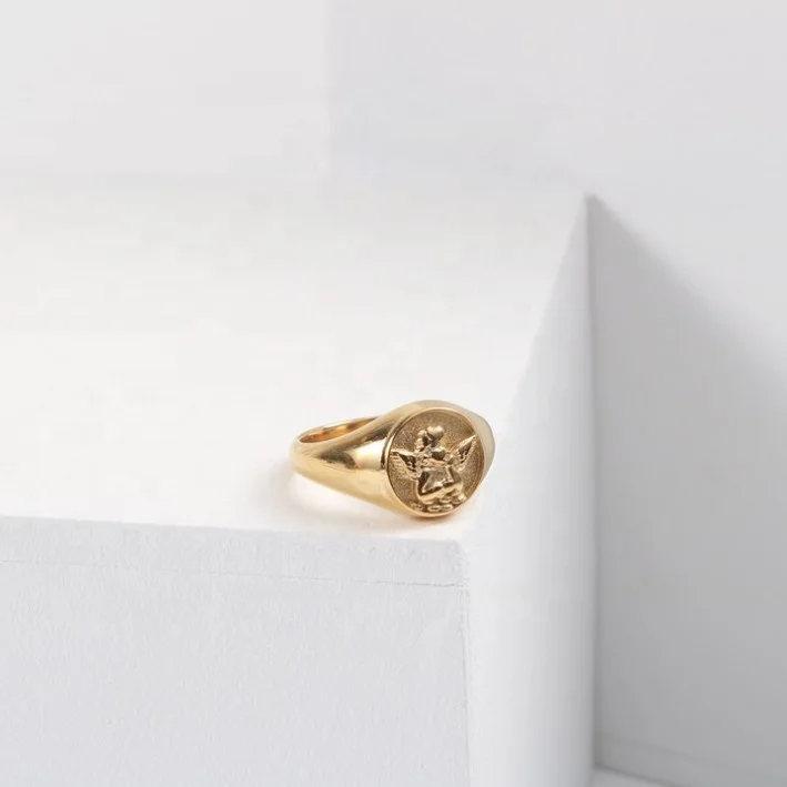  Inspire ювелирные изделия французский дизайн ощущение Ретро Королева голова кольцо подходит для пальца толстое 18K золото
