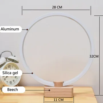 
Hot Sale CE ROHS SAA Tripod Wood Fabric Desk Table Lamp Luminous Light Body PVC Power Item Wooden Style Cable Modern Office Bulb 