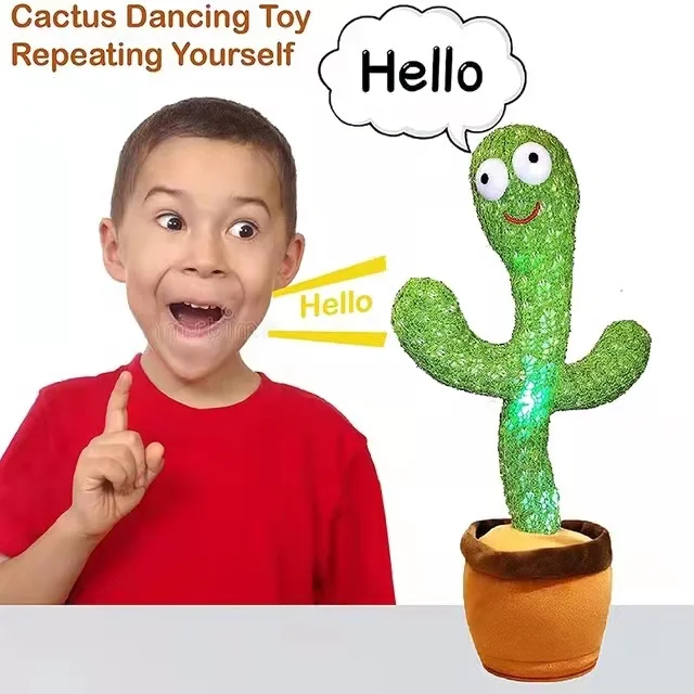 Christmas Presents Tik Tok Dancing Cactus Plush Toy Talking Cactus Recording Singing Plush Toy Dancing Talking Cactus Toy