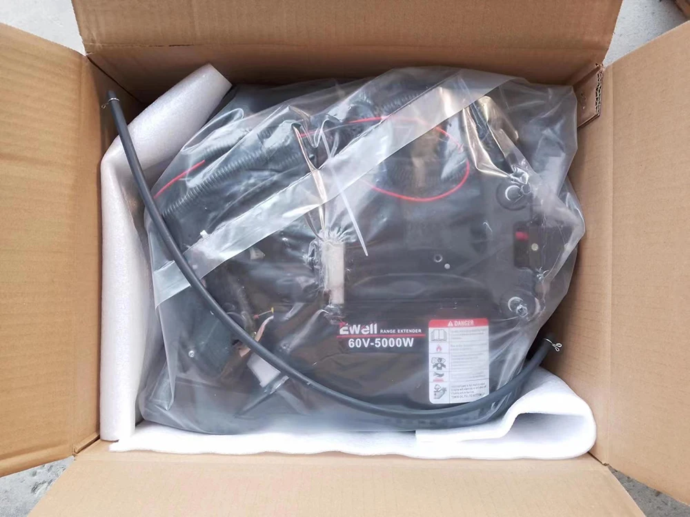 chongqing ewell 170F engine 7hp 5000w 60v range extender DC generator for electric car