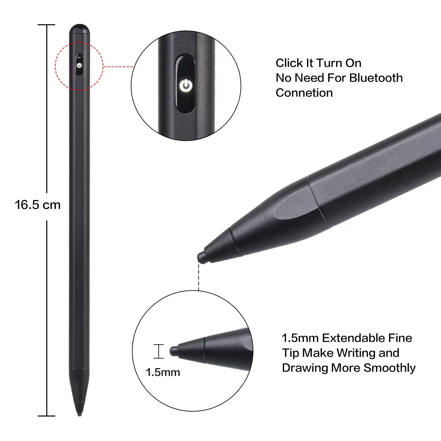 Активный стилус емкостный сенсорный экран ручка для Samsung Xiaomi HUAWEI iPad планшетов телефонов iOS Android Универсальный карандаш