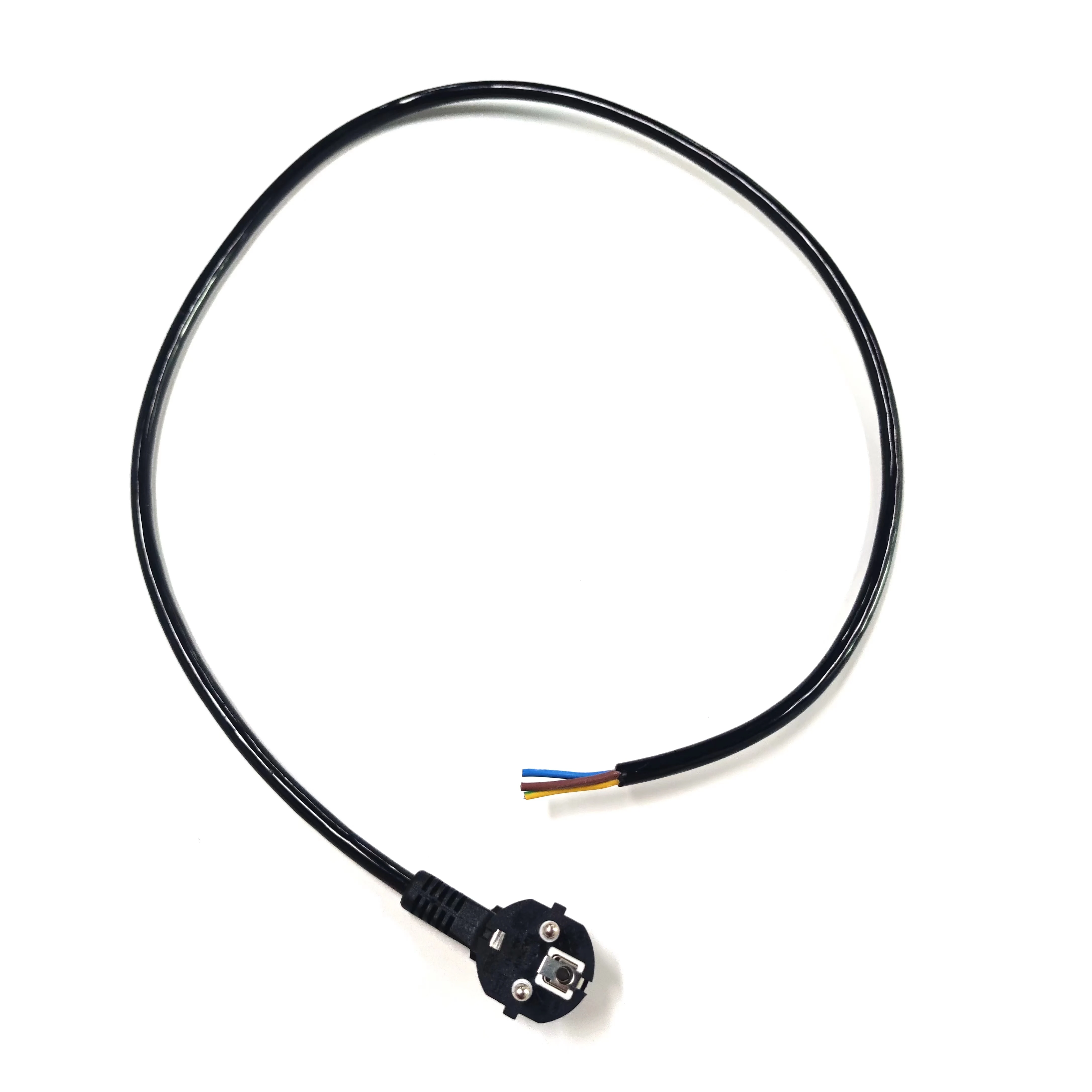 0.75mm2 EU Schuko plug to Pigtail open end European Electrical Power supply cord