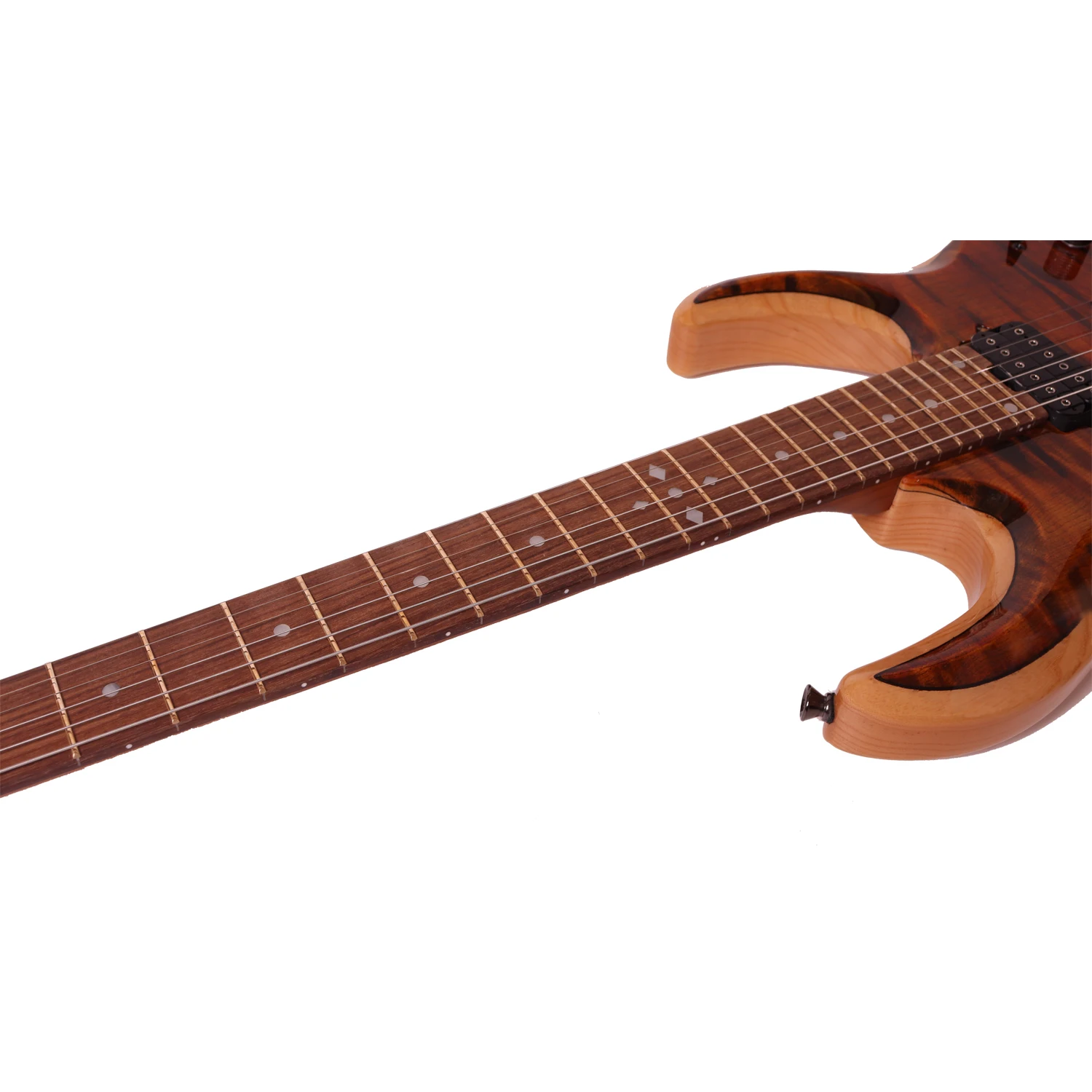 Master Build Flame Maple Cap 6mm Solid Flame Maple top Swamp Ash 2 pcs Body Electric Guitar