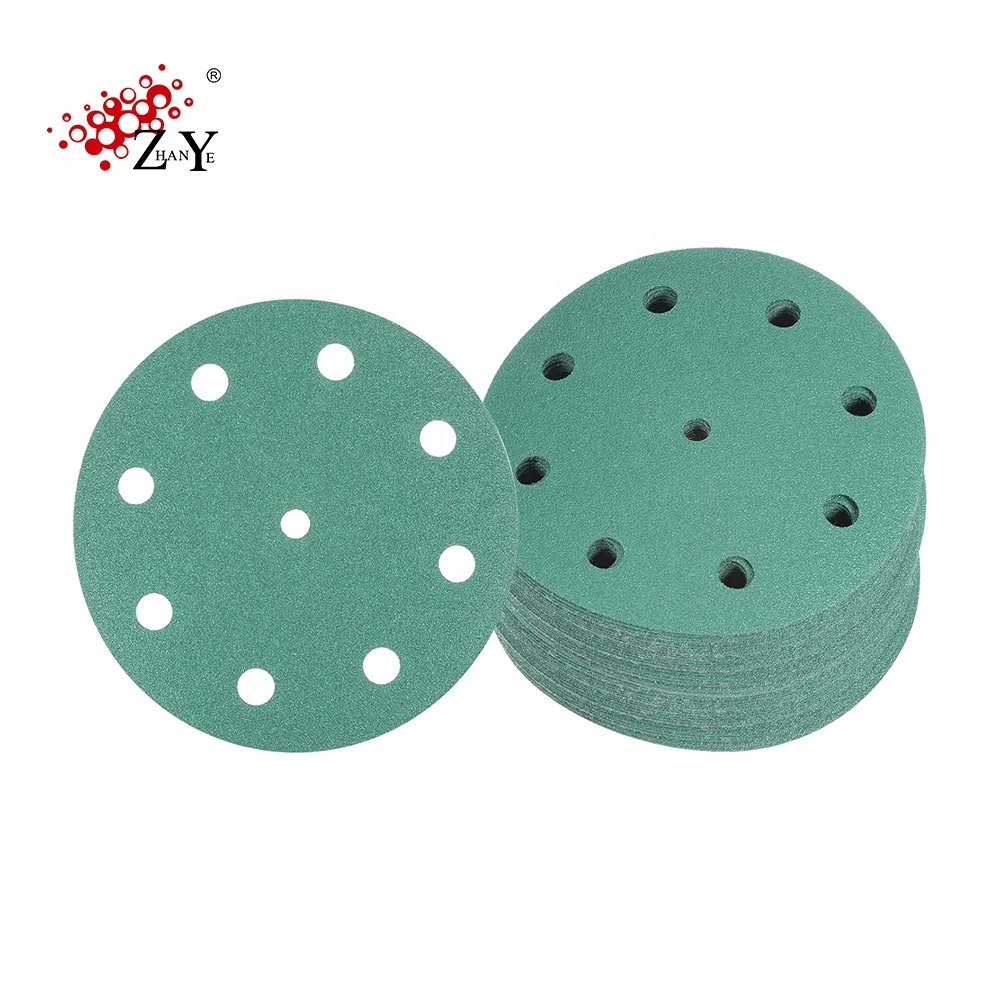 Zhanye quality 5 inch 6 inch paper +silicon carbide sanding disc paper sandpaper disc for sander paper disc