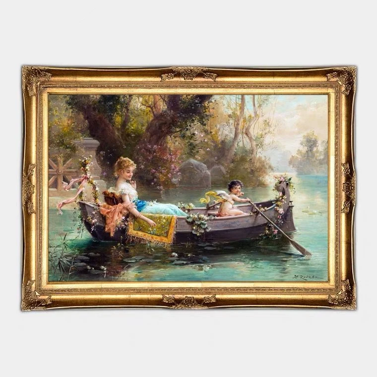 Custom Made Hand-painted Hans Zatzka Landscape Famous Oil Painting Reproduction for Home Wall Art Decor