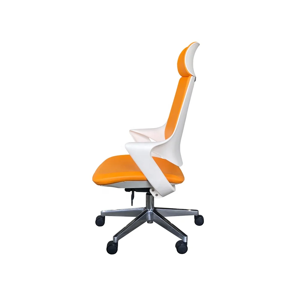 Cheap modern gold compact Adjustable Orange office furniture clerk swivel color wheels gaming commercial leather office chair
