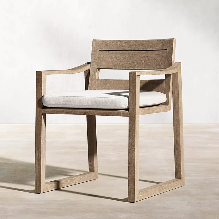 New Arrival American Style Outdoor Dining Set Patio Furniture Garden Set All-weather Teak Wooden Round Dining Table and Chair