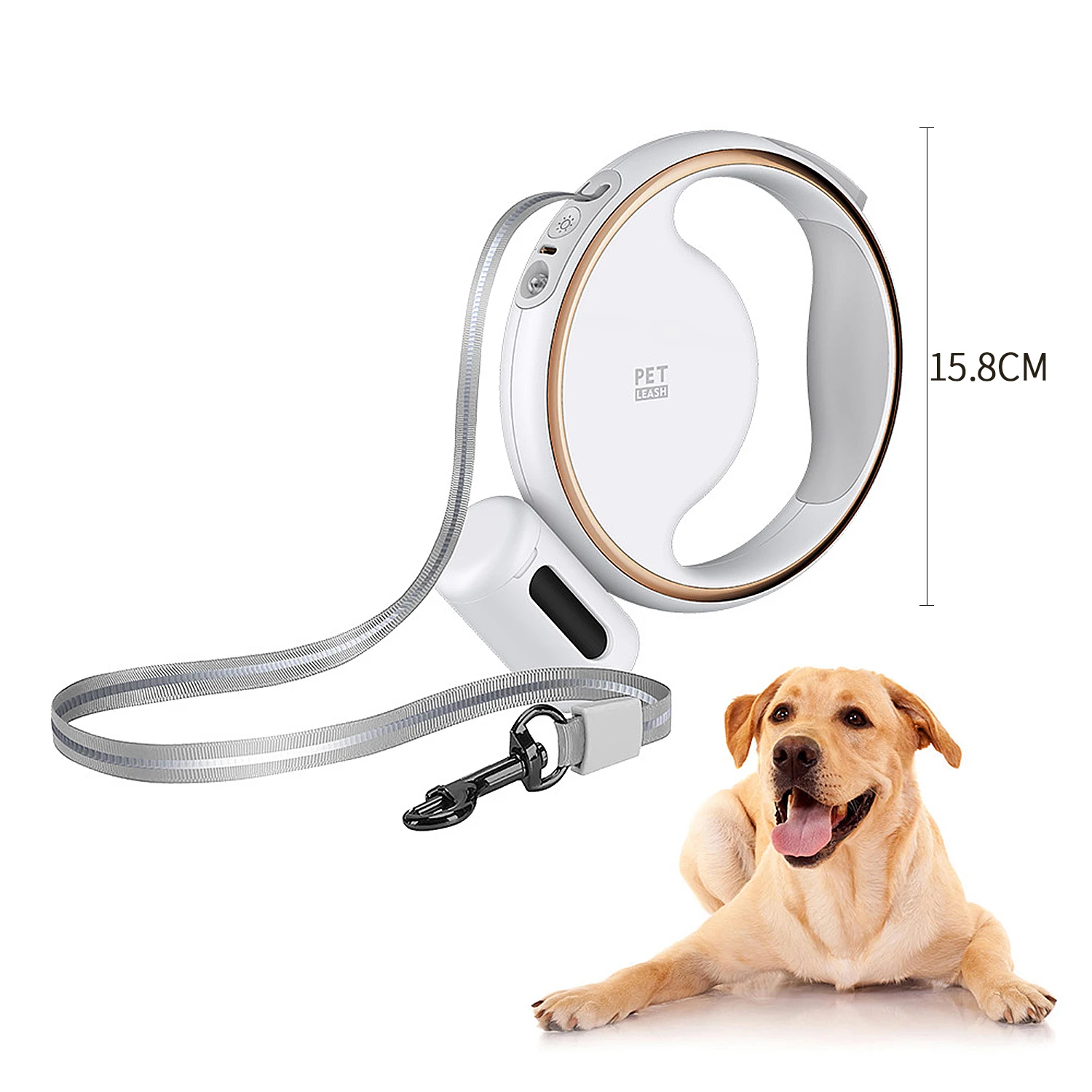 Wholesale new style retractable dog leash stretch and shrink led dog leash with flashlight pet dog leash