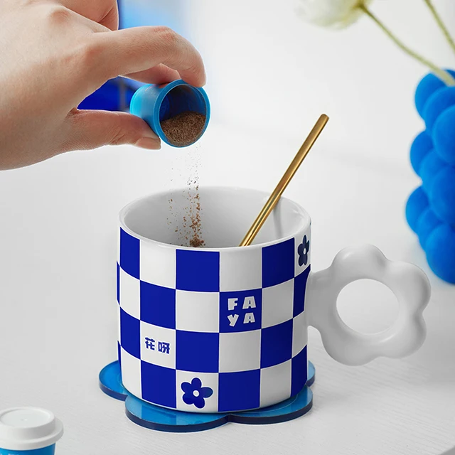 Light luxury mug gift box country tide ceramic mug creative personality trend porcelain office water mug