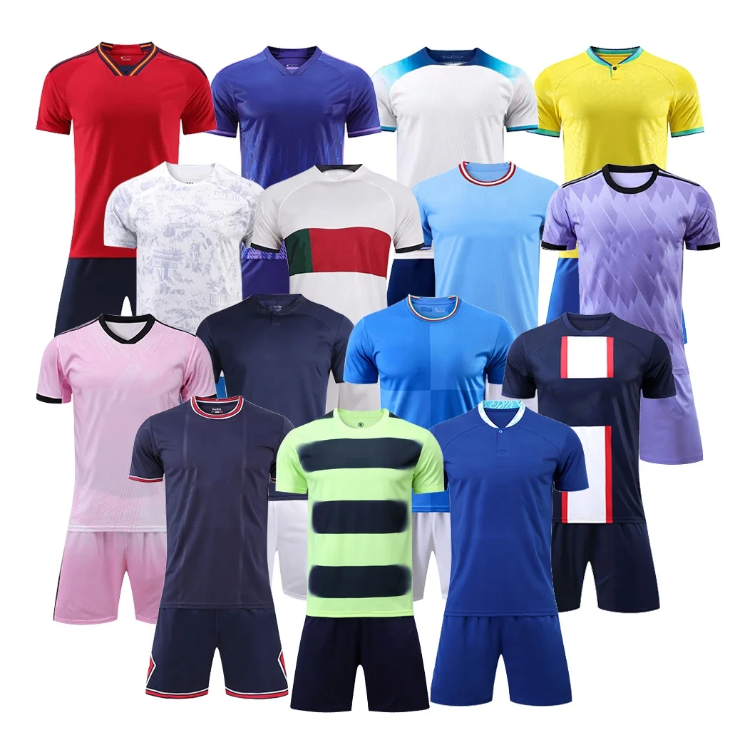 Luson Custom Football Cheap Black Yellow Green Cheapest Soccer Clothing Soccer Jerseys Thailand
