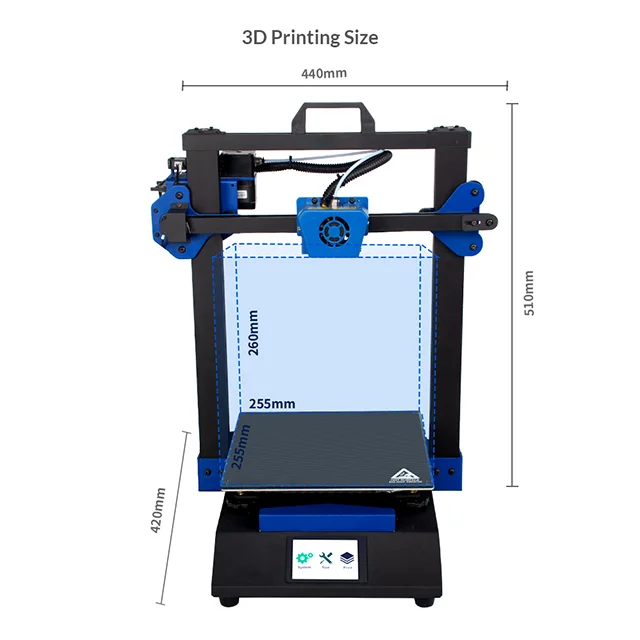 XY-3 SE  extremely lightweight 3.5 inch touch screen spring steel heated bed 3d printer