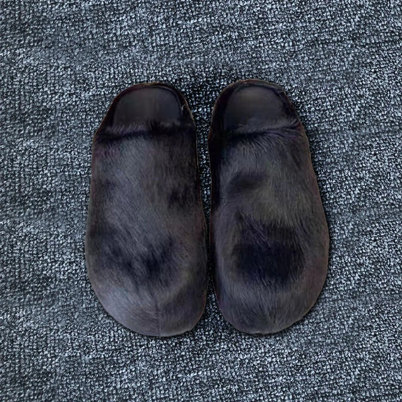 Greatslides Horse Hair Fur Slippers Trendy Lady Sandal 2024,Wholesale Custom House Slippers Sandals For Ladies