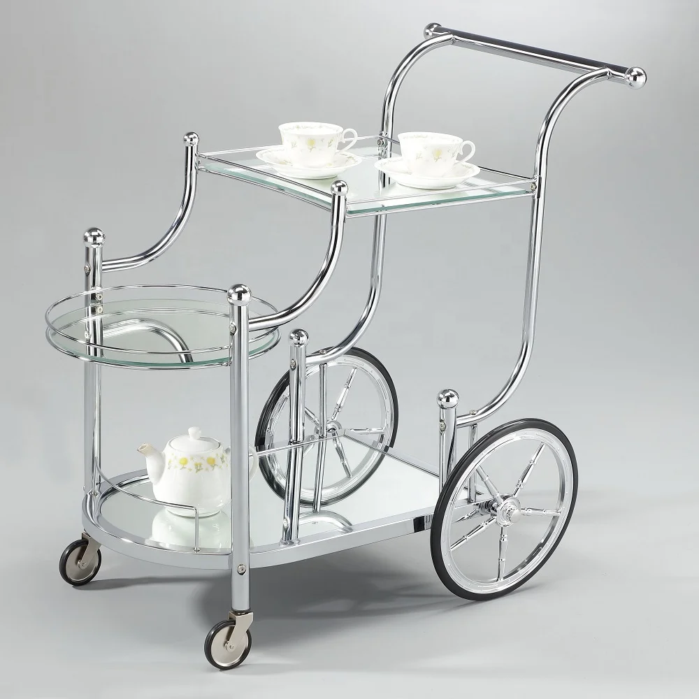 Bar glass serving cart