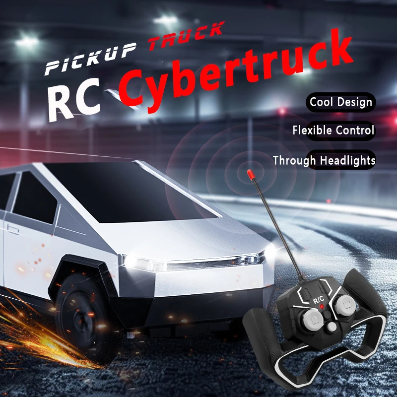 2024 Dual Battery 1:14 RC Truck Remote Control Car High-speed On-road Cybertruck Boy Bigfoot Racing RC Car Toy