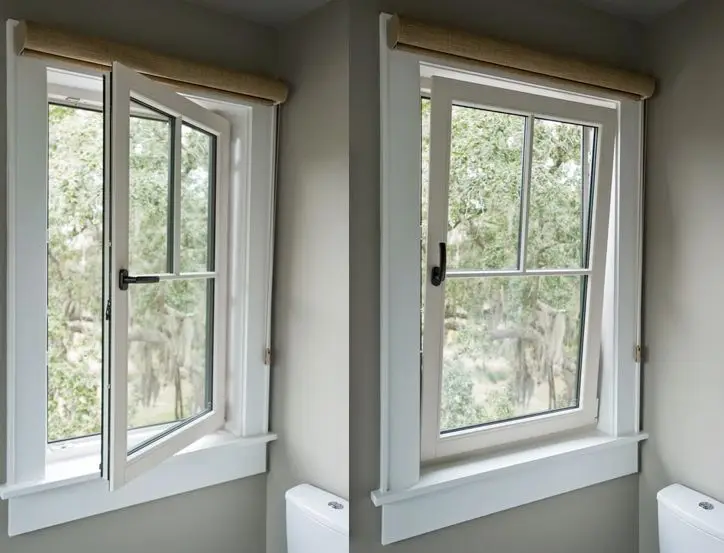 Heat Insulation Thermal break prefab tilted triple glazed aluminum tilt and turn windows