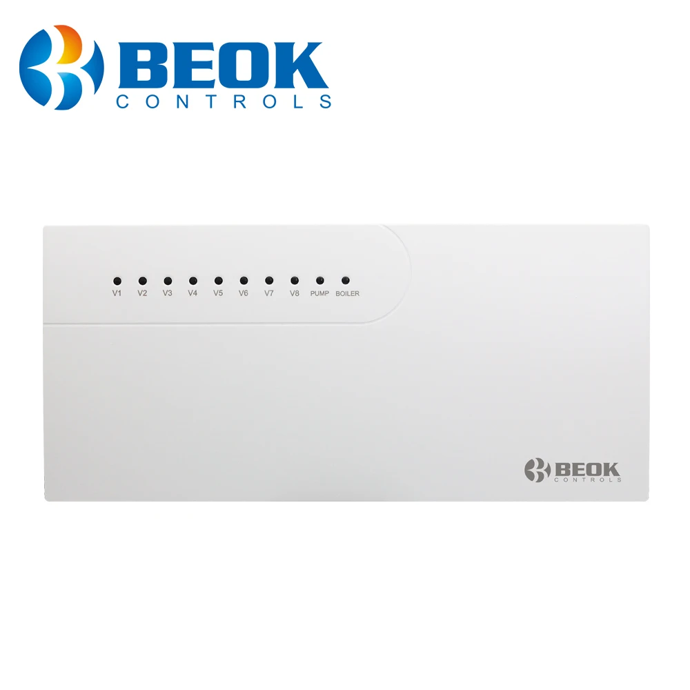Beok CCT-10 Wired 8 Outputs Electric Hub Controller Box Gas Boiler Pump Room Thermostat for Water Floor Heating System