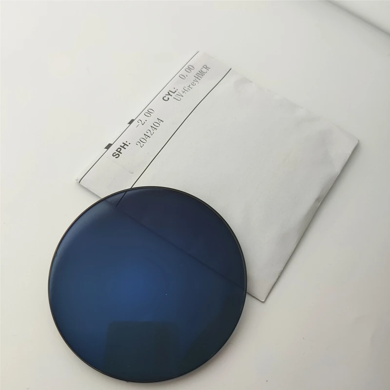 Most selling 1.56 SHMC Fast and Dark Color Change Photo Grey Blue Cut/Blue Block optical Lens