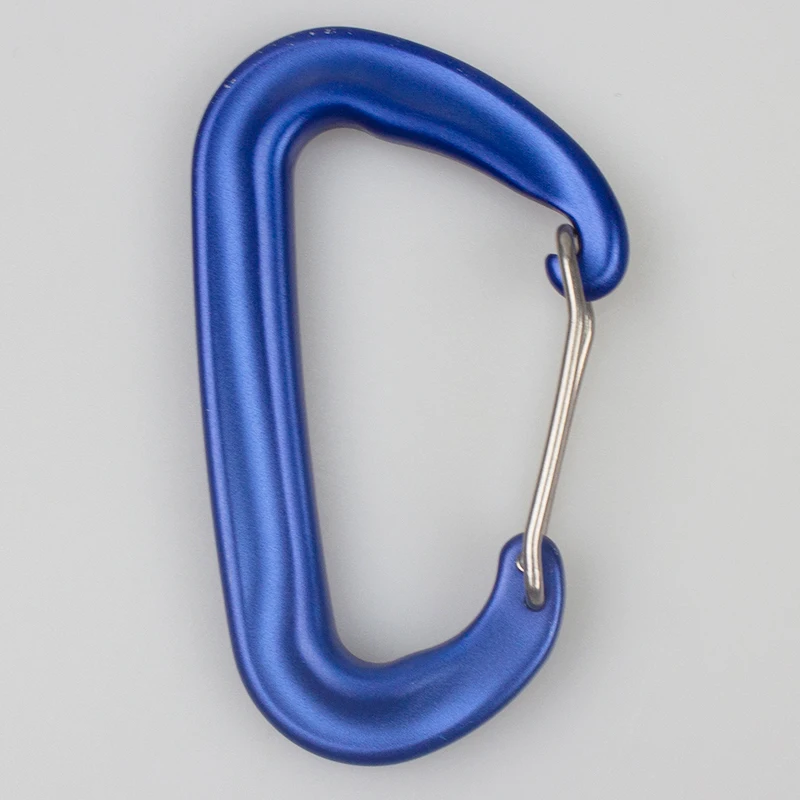 Custom 12KN Carabiner Aluminum Small Locking Wire Gate Carabiner for Hammock
