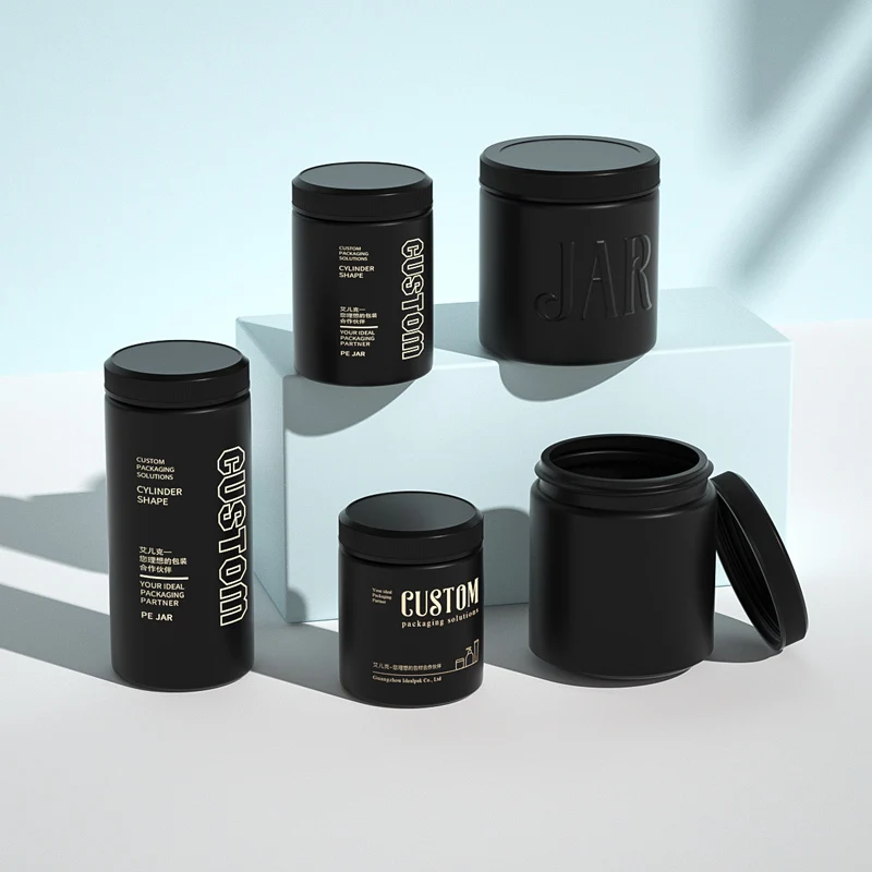 High Quality 120cc 160cc 250cc HDPE Plastic Vitamin Bottle Food Grade Jar With Double Flip Cap