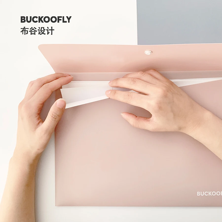 School Office supplies stationery filing products Morandi Color Letter Shape A4 plastic File Document bag