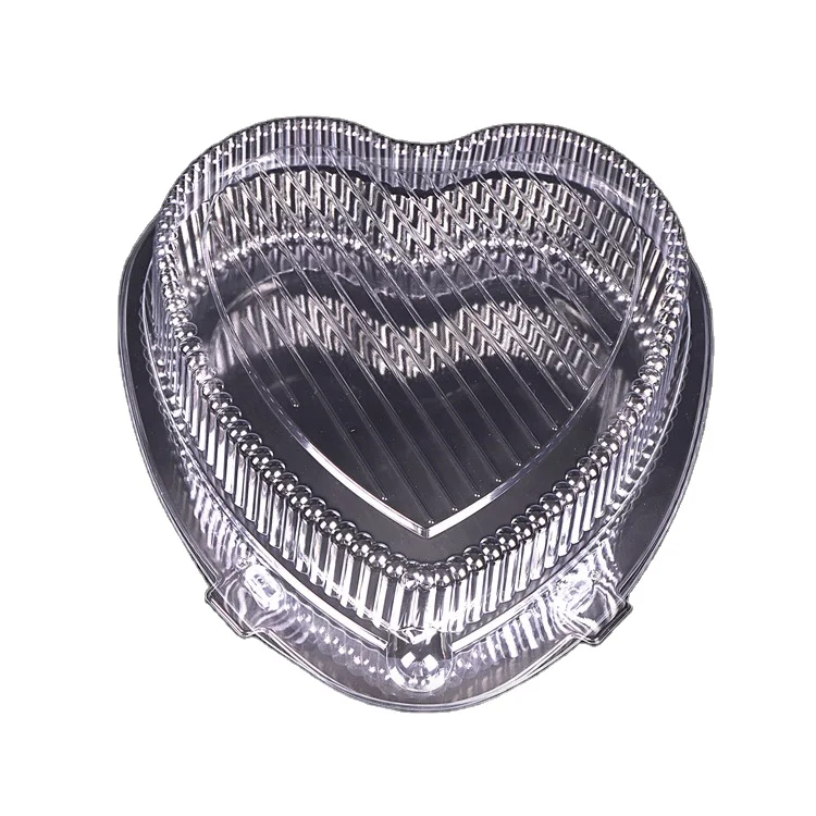  Disposable Heart Cake Blister Packaging Clear Biscuit Tray Clamshell