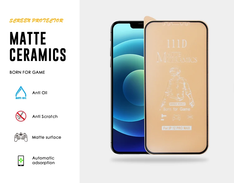 Fingerprint Proof Smooth Touch Ceramics Film Screen Protector For iPhone 11 12 13 Pro MAX