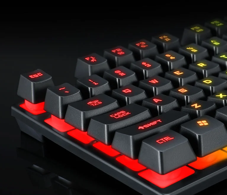 New Arrival Mechanical Keyboard TF200 Professional Wired 104 Keys Usb Gaming Keyboard With Rainbow LED Backlight