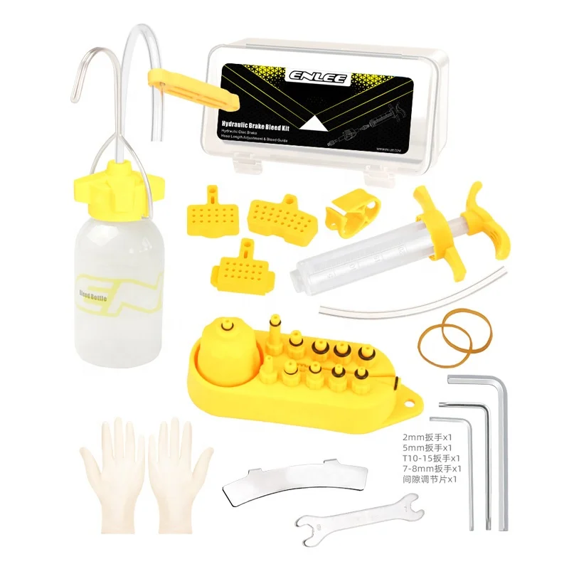 Enlee Mountain Bike Oil Disc Brake Oiling Tool Hydraulic Brake Bleed Tool Kit for Shimano Margura