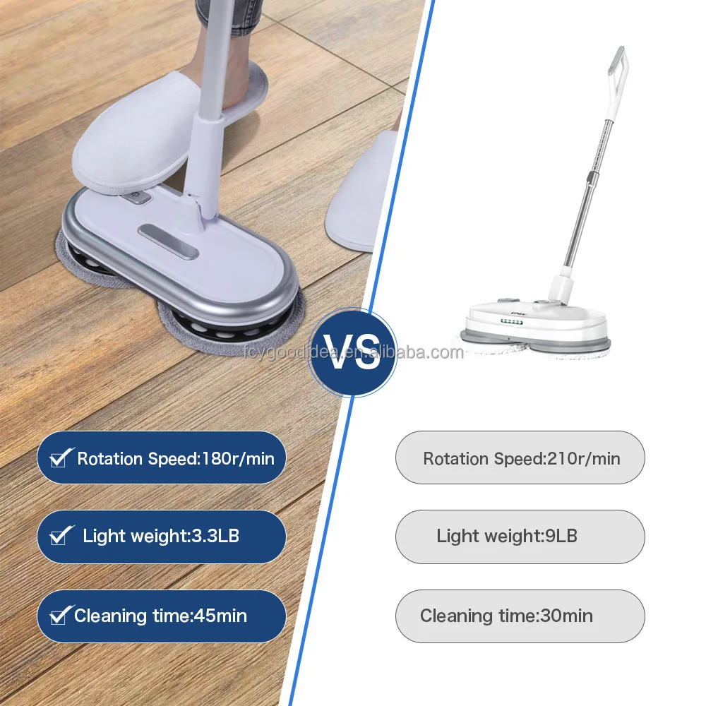 2023 New design adjustable cordless electric mop floor cleaner window cleaner mop